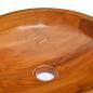 Preview: Waschbecken Massivholz Teak ?40x10 cm