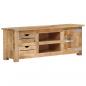 Preview: ARDEBO.de - TV-Schrank 110x30x40 cm Raues Mangoholz