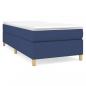 Preview: Bettgestell Blau 90x190 cm Stoff