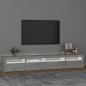 Preview: TV-Schrank mit LED-Leuchten Betongrau 240x35x40 cm