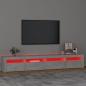 Preview: TV-Schrank mit LED-Leuchten Betongrau 240x35x40 cm