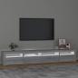 Preview: TV-Schrank mit LED-Leuchten Grau Sonoma 240x35x40 cm