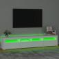 Preview: TV-Schrank mit LED-Leuchten Weiß 210x35x40 cm