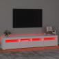 Preview: TV-Schrank mit LED-Leuchten Weiß 210x35x40 cm