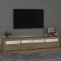 Preview: TV-Schrank mit LED-Leuchten Sonoma-Eiche 210x35x40 cm