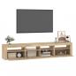 Preview: TV-Schrank mit LED-Leuchten Sonoma-Eiche 210x35x40 cm