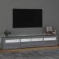 Preview: TV-Schrank mit LED-Leuchten Grau Sonoma 210x35x40 cm