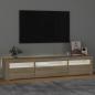 Preview: TV-Schrank mit LED-Leuchten Sonoma-Eiche 195x35x40 cm