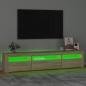 Preview: TV-Schrank mit LED-Leuchten Sonoma-Eiche 195x35x40 cm