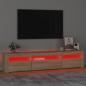 Preview: TV-Schrank mit LED-Leuchten Sonoma-Eiche 195x35x40 cm