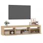 Preview: TV-Schrank mit LED-Leuchten Sonoma-Eiche 195x35x40 cm