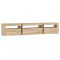 Preview: TV-Schrank mit LED-Leuchten Sonoma-Eiche 195x35x40 cm