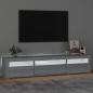 Preview: TV-Schrank mit LED-Leuchten Grau Sonoma 195x35x40 cm