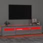 Preview: TV-Schrank mit LED-Leuchten Grau Sonoma 195x35x40 cm