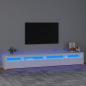 Preview: ARDEBO.de - TV-Schrank mit LED-Leuchten Weiß 270x35x40 cm