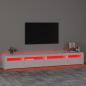 Preview: TV-Schrank mit LED-Leuchten Weiß 270x35x40 cm