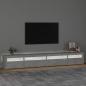 Preview: TV-Schrank mit LED-Leuchten Betongrau 270x35x40 cm