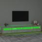 Preview: TV-Schrank mit LED-Leuchten Betongrau 270x35x40 cm