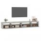 Preview: TV-Schrank mit LED-Leuchten Betongrau 270x35x40 cm