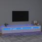 Preview: ARDEBO.de - TV-Schrank mit LED-Leuchten Hochglanz-Weiß 270x35x40 cm