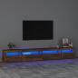 Preview: ARDEBO.de - TV-Schrank mit LED-Leuchten Räuchereiche 270x35x40 cm