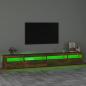 Preview: TV-Schrank mit LED-Leuchten Räuchereiche 270x35x40 cm