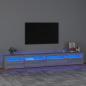 Preview: ARDEBO.de - TV-Schrank mit LED-Leuchten Grau Sonoma 270x35x40 cm