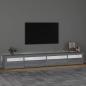 Preview: TV-Schrank mit LED-Leuchten Grau Sonoma 270x35x40 cm