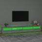 Preview: TV-Schrank mit LED-Leuchten Grau Sonoma 270x35x40 cm