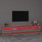 Preview: TV-Schrank mit LED-Leuchten Grau Sonoma 270x35x40 cm