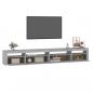 Preview: TV-Schrank mit LED-Leuchten Grau Sonoma 270x35x40 cm