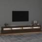 Preview: TV-Schrank mit LED-Leuchten Braun Eichen-Optik 270x35x40 cm