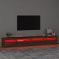 Preview: TV-Schrank mit LED-Leuchten Braun Eichen-Optik 270x35x40 cm