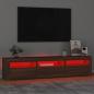 Preview: TV-Schrank mit LED-Leuchten Braun Eichen-Optik 180x35x40 cm