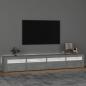 Preview: TV-Schrank mit LED-Leuchten Betongrau 240x35x40 cm