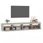 Preview: TV-Schrank mit LED-Leuchten Betongrau 240x35x40 cm