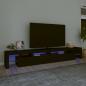 Preview: ARDEBO.de - TV-Schrank mit LED-Leuchten Schwarz 260x36,5x40 cm