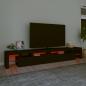 Preview: TV-Schrank mit LED-Leuchten Schwarz 260x36,5x40 cm