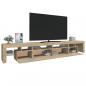 Preview: TV-Schrank mit LED-Leuchten Sonoma-Eiche 260x36,5x40 cm