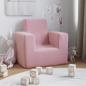 Preview: ARDEBO.de - Kindersofa Rosa Weich Plüsch