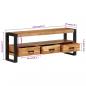 Preview: TV-Schrank 120x30x45 cm Massivholz Akazie