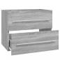 Preview: Waschbeckenschrank Grau Sonoma 60x38,5x48 cm Holzwerkstoff