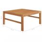 Preview: 6-tlg. Garten-Lounge-Set mit Creme Kissen Massivholz Teak