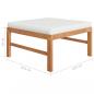 Preview: 6-tlg. Garten-Lounge-Set mit Creme Kissen Massivholz Teak