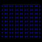 Preview: LED-Lichtervorhang 3x3 m 300 LED Blau 8 Funktionen