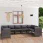 Preview: ARDEBO.de - 9-tlg. Garten-Lounge-Set mit Kissen Poly Rattan Grau