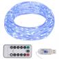 Preview: ARDEBO.de - LED-Lichterdraht 40 m 400 LED Blau 8 Funktionen