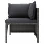 Preview: Modulares Ecksofa mit Kissen Grau Poly Rattan