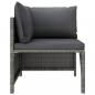 Preview: Modulares Ecksofa mit Kissen Grau Poly Rattan