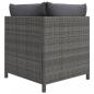 Preview: Modulares Ecksofa mit Kissen Grau Poly Rattan